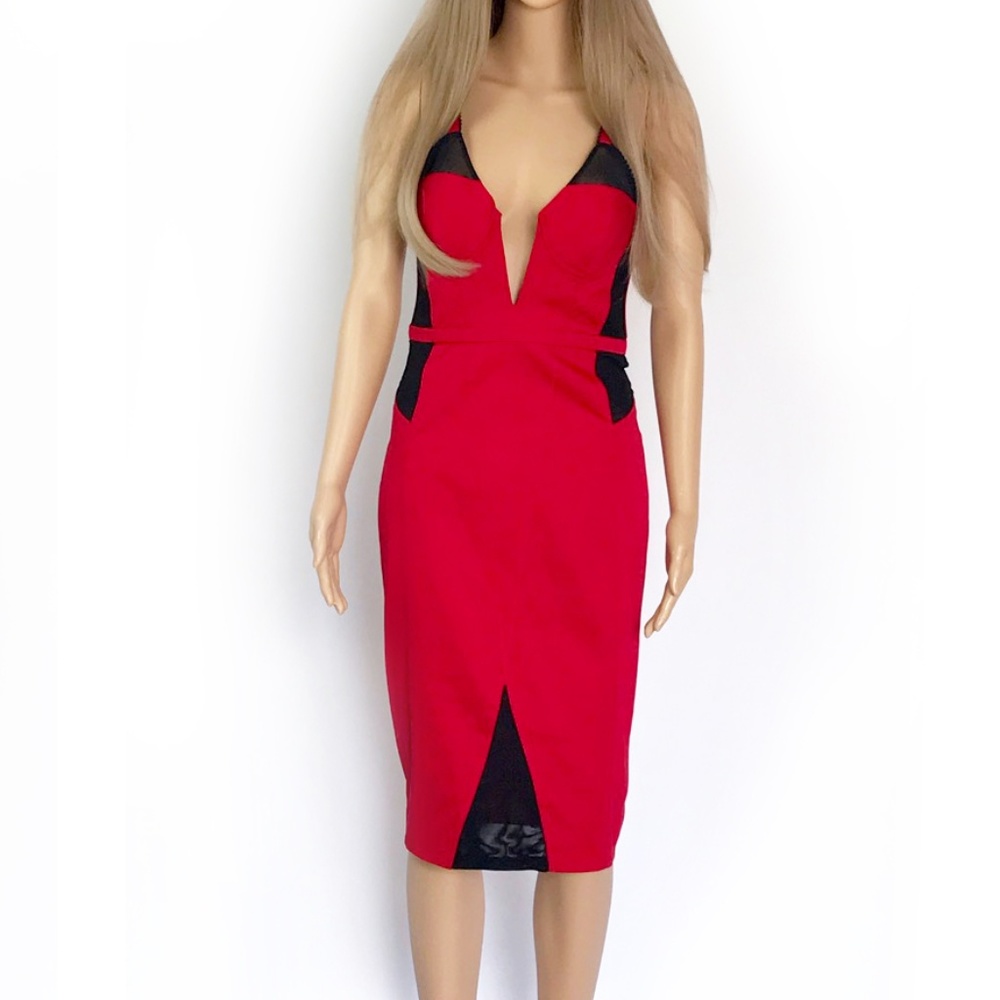 New. Nasty Gal Midi Red Dress